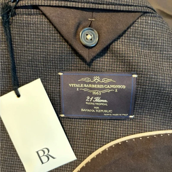 Banana Republic Rich Brown Luxury Suit 100% Wool - Picture 8 of 11